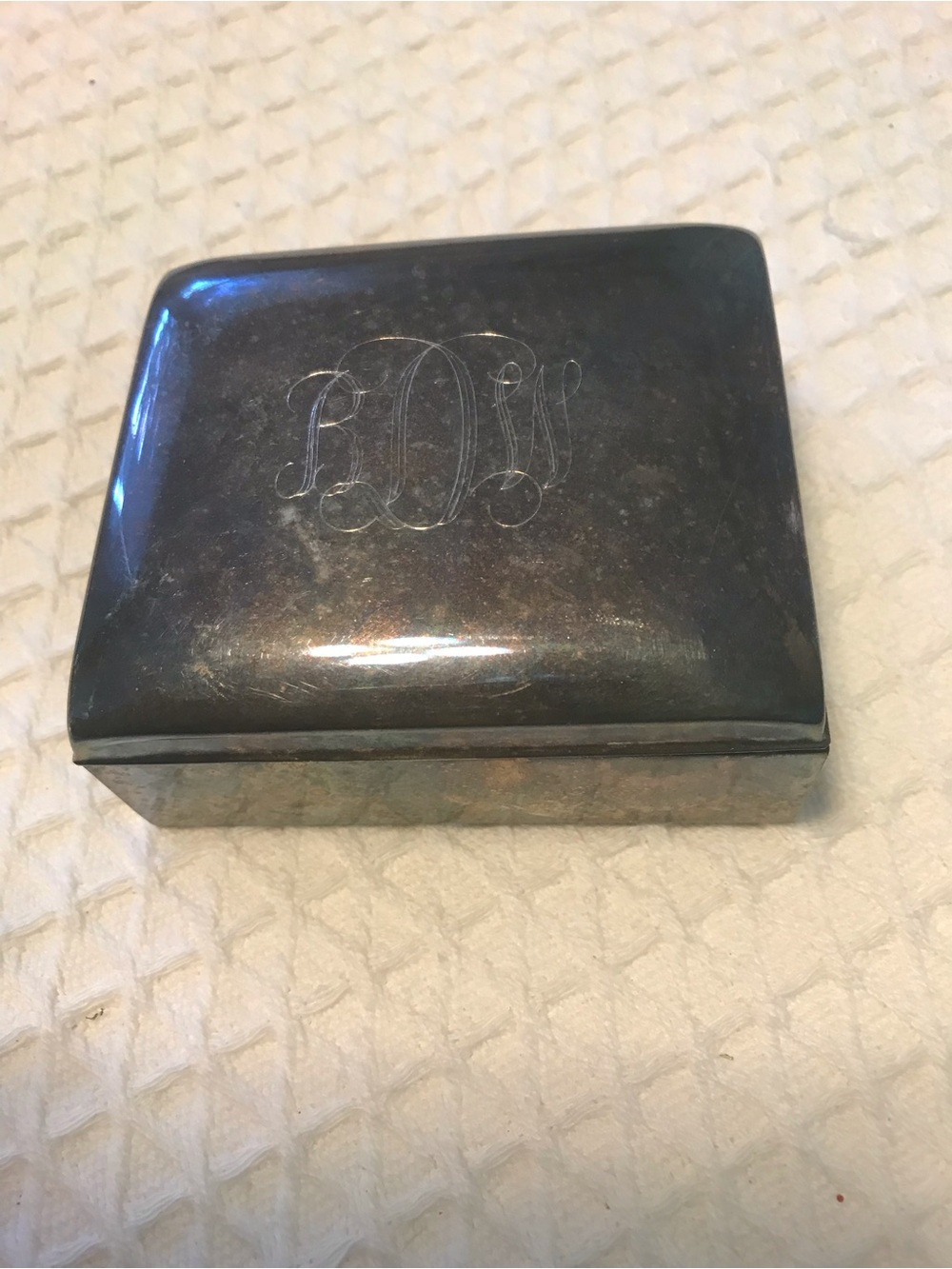 Towle Engraved Silver Trinket or Jewelry Box